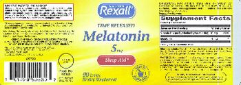 Rexall Time Released Melatonin 5 mg - supplement