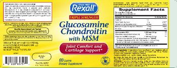 Rexall Triple Strength Glucosamine Chondroitin With MSM - supplement