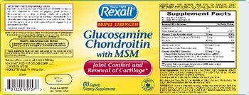 Rexall Triple Strength Glucosamine Chondroitin With MSM - supplement