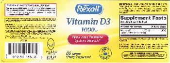 Rexall Vitamin D3 1000 IU - supplement