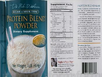 Right 4 Your Type Protein Blend Powder Right 4 Blood Type B/AB - supplement