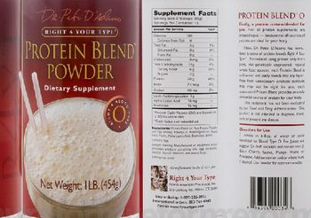 Right 4 Your Type Protein Blend Powder Right 4 Blood Type O - supplement