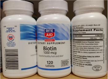 Rite Aid Pharmacy Biotin 1000 mcg - supplement