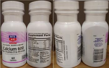 Rite Aid Pharmacy Calcium 600 Plus Vitamin D & Minerals - supplement