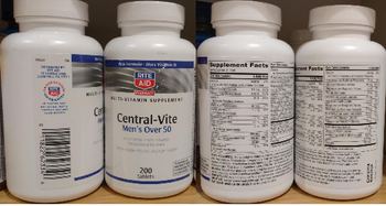 Rite Aid Pharmacy Central-Vite Men's Over 50 - multivitamin supplement