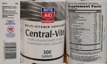 Rite Aid Pharmacy Central-Vite - multivitamin supplement