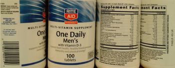 Rite Aid Pharmacy One Daily Men's With Vitamin D-3 - multvitamin supplement