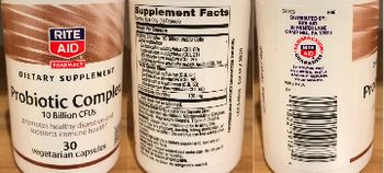Rite Aid Pharmacy Probiotic Complex 10 Billion CFUs - supplement