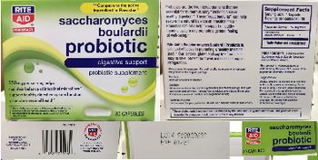 Rite Aid Pharmacy Saccharomyces boulardii Probiotic - probiotic supplement