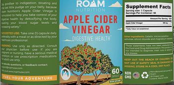 Roam Nutrition Apple Cider Vinegar - supplement