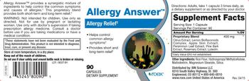 Roex Allergy Answer - supplement