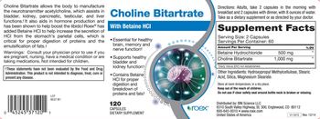 Roex Choline Bitartrate with Betaine HCl - supplement