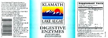 Rossha Enterprises Klamath Lake Algae Digestive Enzymes - supplement