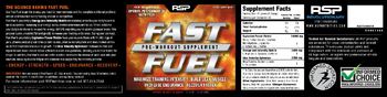 RSP Fast Fuel Berry Blast Flavor - supplement