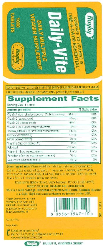 Rugby Daily-Vite - daily multiple vitamin supplement