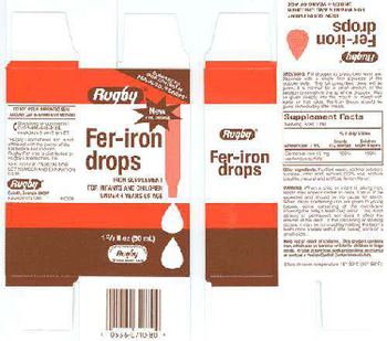 Rugby Fer-Iron Drops - iron supplement
