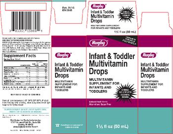 Rugby Infant & Toddler Multivitamin Drops Natural Fruit Flavor - multivitamin supplement for infants and toddlers