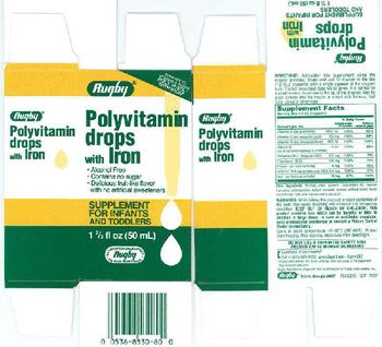 Rugby Polyvitamin Drops With Iron - supplement for infants and toddlers