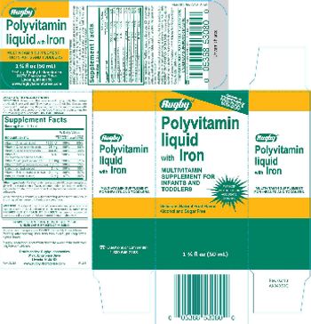 Rugby Polyvitamin Liquid With Iron Delicious Natural Fruit Flavor - multivitamin supplement