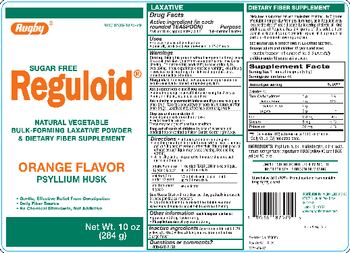 Rugby Reguloid Sugar Free Orange Flavor - fiber supplement