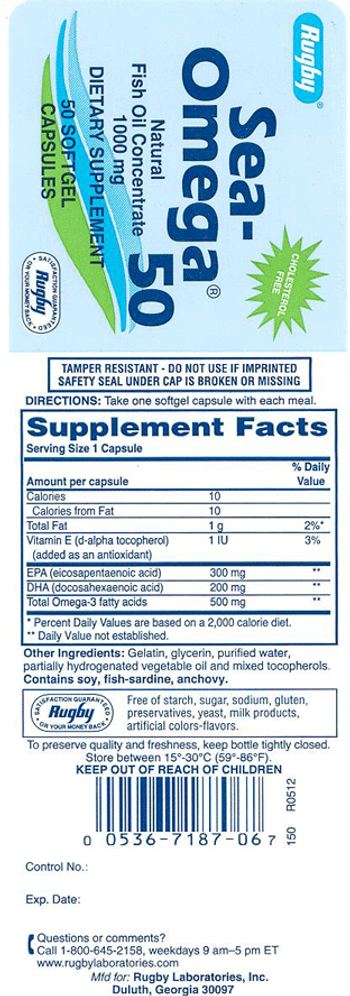 Rugby Sea-Omega 50 - supplement