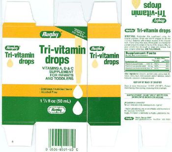 Rugby Tri-Vitamin Drops - vitamins a d c supplement