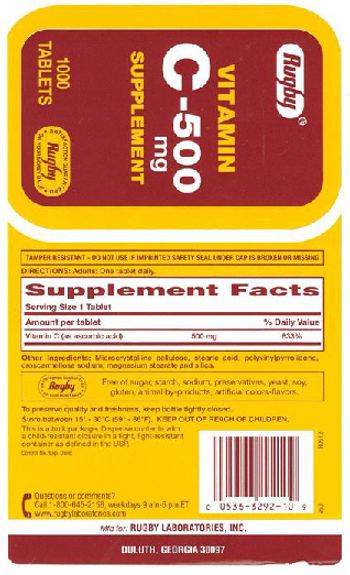 Rugby Vitamin C-500 mg - supplement