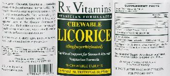 Rx Vitamins Chewable Licorice - 