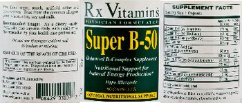 Rx Vitamins Super B-50 - 
