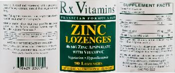 Rx Vitamins Zinc Lozenges - 
