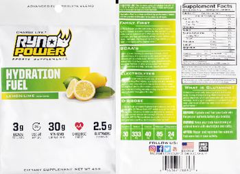 Ryno Power Hydration Fuel Lemon-Lime - supplement