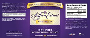 Saffron Extract Premium 100% Pure Natural Saffron Extract - supplement