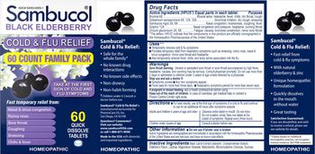 Sambucol Black Elderberry Cold & Flu Relief - supplement