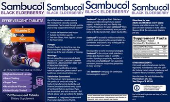 Sambucol Black Elderberry Original Effervescent Tablets - supplement