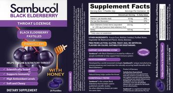 Sambucol Black Elderberry Pastilles with Vitamin C + Zinc - supplement