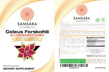 Samsara Herbs Coleus Forskohlii - supplement