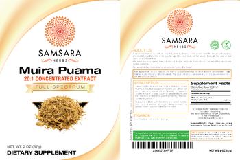Samsara Herbs Muira Puama - supplement