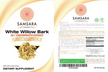 Samsara Herbs White Willow Bark - supplement