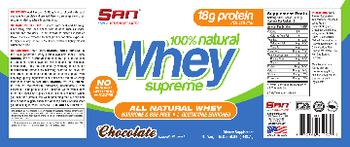 SAN 100% Natural Whey Supreme Chocolate - supplement