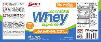 SAN 100% Natural Whey Supreme Vanilla - supplement