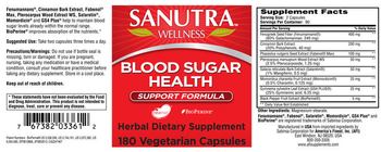 Sanutra Wellness Blood Sugar Health - herbal supplement