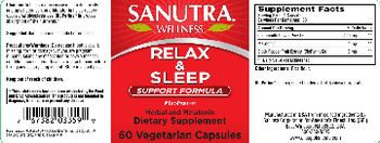 Sanutra Wellness Relax & Sleep - herbal and melatonin supplement