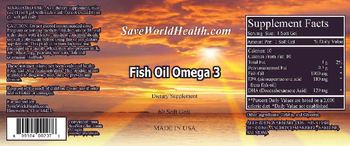 SaveWorldHealth.com Fish Oil Omega 3 - supplement