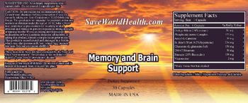 SaveWorldHealth.com Memory And Brain Support - supplement