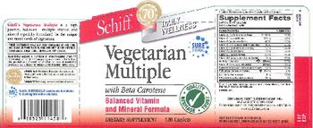 Schiff Daily Wellness Vegetarian Multiple with Beta Carotene - supplement