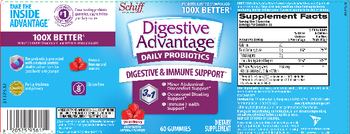 Schiff Digestive Advantage Daily Probiotics Digestive & Immune Support Strawberry - supplement