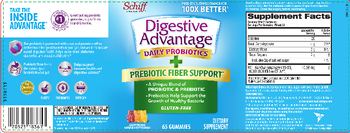 Schiff Digestive Advantage Daily Probiotics + Prebiotic Fiber Support Natural Fruit Flavors - supplement