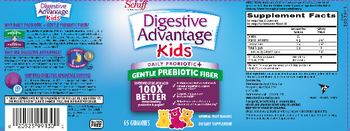 Schiff Digestive Advantage Kids Daily Probiotic + Gentle Prebiotic Fiber Natural Fruit Flavors - supplement