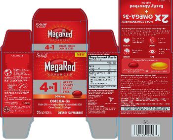 Schiff MegaRed Advanced 4 in 1 500 mg Omega-3's - supplement