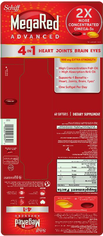 Schiff MegaRed Advanced 4 in 1 900 mg Extra Strength - supplement